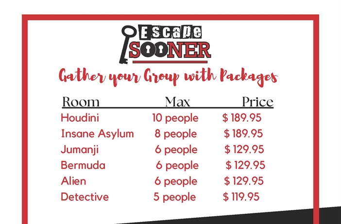 New Group "Rent the Room" Pricing